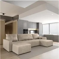 Masseno Ecksofa TOLARI mit Schlaffunktion U-Form, Sofa mit Bettkasten