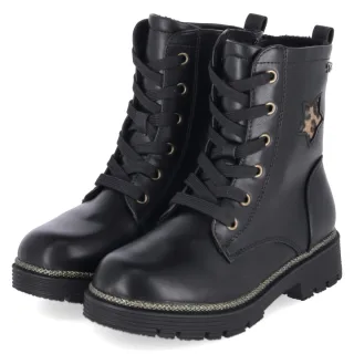 Indigo Schnürboots - Gr. 28 - Schwarz - Synthetik