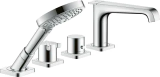 Hansgrohe 4-Loch Wannenarmatur Axor Citterio E chrom Fliesenrand mit Thermostat, 36410000 , 36410000 36410000