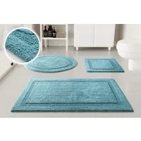 OTTO home Badematte Meellor, Höhe 20 mm, rutschhemmend beschichtet, fußbodenheizungsgeeignet, Baumwolle, rechteckig, Badteppich, getuftet, modern, Uni, antirutsch, flauschig, Baumwolle