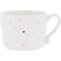 Bastion Collections Tasse Herzen beige/weiß D10cm aus keramik