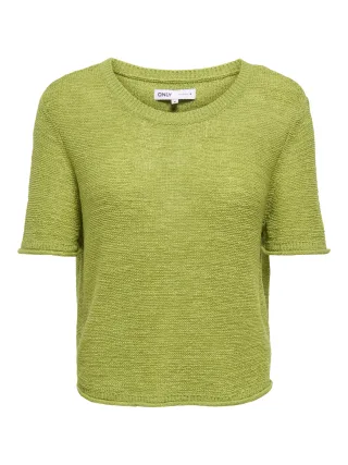 ONLY - ONLSUNNY S/S PULLOVER KNT NOOS Moss - Gr. - L