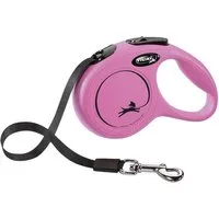 flexi Flexileine FLEXI Rollleine New CLASSIC Gurt - 3m, bis 12kg Farbe: Pink