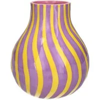 Giftcompany Dekovase Artisan Vase lila/gelb 19,6cm (Vasen)