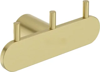 Neuesbad TRIPLE Haken, Gold Gebürstet NB1DEADRR1311