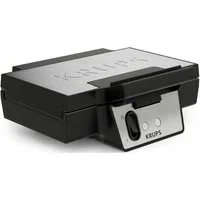 Krups Waffeleisen Iconic mit elegantem Design, Keramik-Antihaftbeschichtung, 850 W, extra-tiefe Platten, Maße: 23,4 x 26,5 x 10,8 cm, FDK261