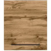 KOCHSTATION Hängeschrank KS-Tulsa 50 cm breit, 57 cm hoch, 1 Tür, schwarzer Metallgriff, MDF Front