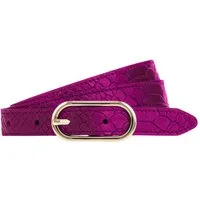 Tamaris Ledergürtel 2 cm breit, Doppelschließe, gemustert