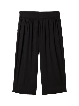Tom Tailor - Plus Size - Culotte Hose mit Livaeco™ BY BIRLA CELLULOSE deep black - Gr. - 46/26