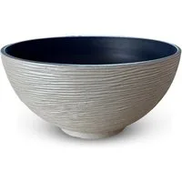 matches21 HOME & HOBBY Blumentopf Große Pflanzschale für draussen in 45 x 23 cm Steinoptik sand (1 St), Wetterfeste Deko-Schale als Blumenschale Brunnenschale
