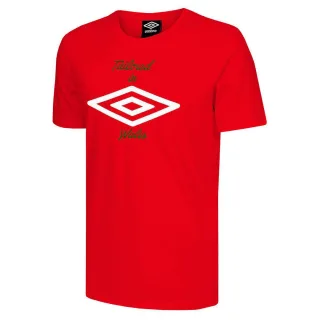 Umbro in Wales Mens Red T-Shirt zugeschnitten