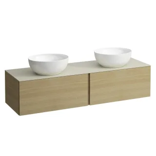 LAUFEN Waschtischunterschrank und Waschtischplatte ALESSI 500x1600x370  H4313570972501