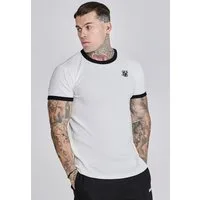 Siksilk T-Shirt SikSilk Herren Geripptes Ringer T-Shirt