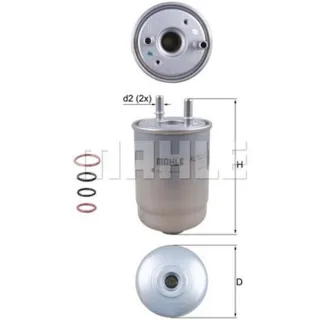 Mahle Kraftstofffilter Renault Grand Megane Sc?nic 1,5 KL752/2D