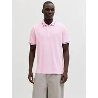 Jack & Jones Poloshirt JJEPAULOS Poloshirt mit klassischem Kragen und figurbetonter Form Logostickerei, modisch, schmal, Baumwolle, Polokragen