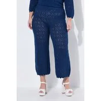 MIAMODA 7/8-Hose Culotte weites gerades Bein Ajour-Strick