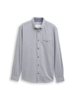 Tom Tailor - Regular Fit Hemd aus Baumwolle blau - Gr. - XXXL