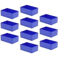 1a-Topstore Schubladeneinsatz E 63/4 (Set = 10 Stück), Abm. aussen: 162x108x63 mm, aus hochschlagfestem Polystyrol