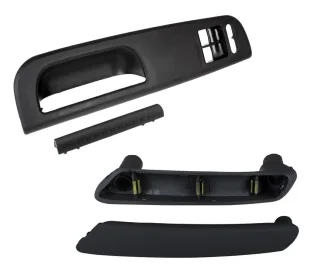Türgriff Griff Abdeckung Innen VORNE RECHTS + HALTER in Schwarz 3B1867171D 3B0867172 für VW Passat B5 3B 3BG ab 1996-2005