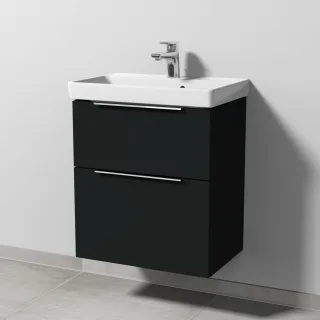 Sanipa 3way Waschtischunterbau zu Villeroy & Boch Avento Waschtisch mit 2 Auszügen, Vulkan-Matt UP6201V