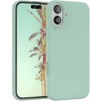 EAZY CASE Handyhülle Premium Silikon Case für Apple iPhone 16 Plus 6,7 Zoll, Cover Hülle mit Kameraschutz Bumper Case Slimcover kratzfest Mint Grün