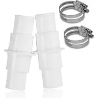 yourGEAR Poolschlauch yourGEAR 2x Pool Schlauchverbinder 32-38 mm Adapter 4 Schellen
