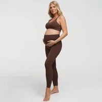 cfab (creamy fabrics) Umstandsleggings Seamless Umstandsleggings-Braun-S (1-tlg)