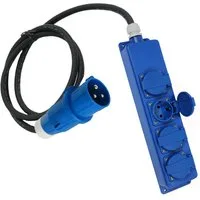 HABA B.V. 4er Steckdosenleiste Schuko 16A IP44 Wohnwagen Wohnmobil Caravan Boot Steckdosenleiste