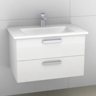 Artiqua 414 Waschtischunterschrank für Venticello 41048G Weiß Hochglanz, 414-WU2L-V103-7016-68 414-WU2L-V103-7016-68