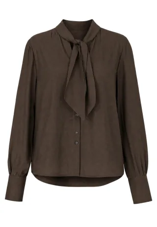 bianca - Schluppenbluse braun - Gr. - 36