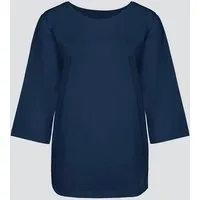 comazo 3/4-Arm-Shirt aus merzerisierter Baumwolle Rundhalsausschnitt