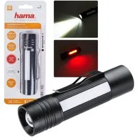Hama LED Laterne LED Taschenlampe Multifunktion Aluminium, auch als Werkstattlampe, LED, weiß, Alu Gehäuse mit Magnet, Hell 180 Lumen, Fokussierbar, 100m Reichweite