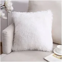 TUWENA Kissenbezüge 4er Set Kissenbezüge 40x40cm Flauschige Deko Plüschkissen Sofakissen
