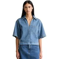 Marc O'Polo DENIM Kurzarmbluse aus reinem Organic Cotton