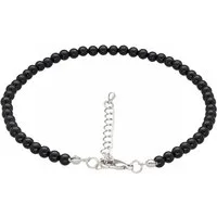 Lebensquelle Plus Fußkette mit Anhänger Turmalin/Schörl Fußkettchen, 4mm