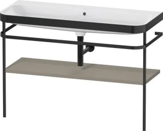 Duravit Happy D.2 Plus c-bonded Set mit Metallkonsole Stein Grau Seidenmatt 1175x490x850 mm - HP4739 HP4739N92920000