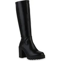 VAN HILL 840752 Stiefel Damen Leicht Gefütterte Klassische Stiefel Profil-Sohle
