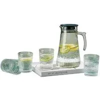 Rungassi Gläser-Set Karaffe mit 4 Gläser 250ml Wasser Cognac Whisky-Gläser G04, Glas
