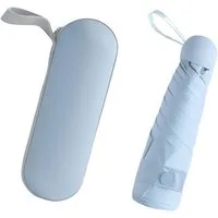 Norvéa Home Taschenregenschirm Mini Regenschirm, kompakter Regenschirm mit Aufbewahrungsbox, kompakter Regenschirm mit Aufbewahrungstasche, ultra leicht