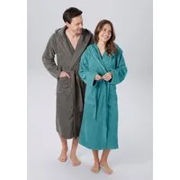 OTTO home Unisex-Bademantel Regona, Hotelbademantel, Morgenmantel, Standardlänge & Überlänge, Langform, Veloursfrottier, Kapuze, Gürtel, Damen & Herren, mit Taschen, flauschig, weich, Velours, Sauna & Spa