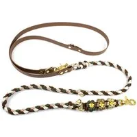 Tierluxe Hundeleine Blumen, Paracord, Biothane, Handgemacht