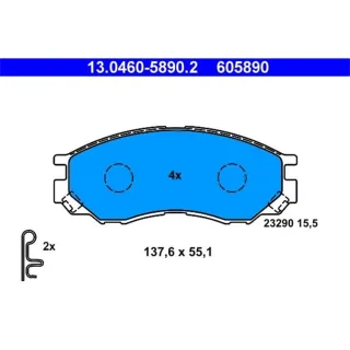 ATE Bremsbel?ge vorne Mitsubishi Delica L200 L400