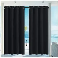 Qelus Outdoorvorhang Wasserdicht Gardinen mit ösen, Outdoor Blickdicht Vorhang (1 St), für Pavillon Garten Balkon Terrasse