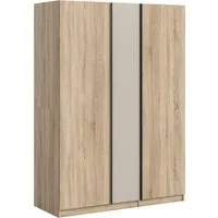 Home affaire Kleiderschrank BENDINGO, Schlafzimmerschrank, Schrank, Garderobenschrank (OTTO BESTSELLER, Garderobe & Schlafzimmer) Breite 130cm, Eiche NB, 3-türig, 2 Kleiderstangen und 2 Ablageböden