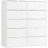 mokebo Sideboard Die Stilvolle, Made in Germany, Nachttisch, Highboard, Anrichte, Sideboard in Weiß