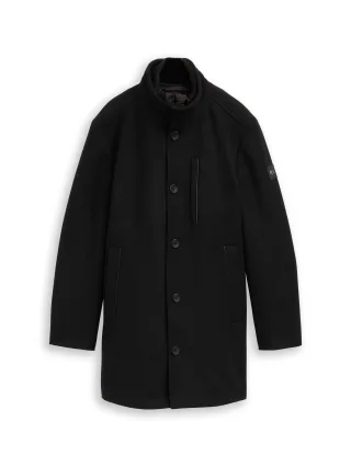Tom Tailor - 2-in-1 Wollmantel mit abnehmbarer Innenjacke black - Gr. - XXL