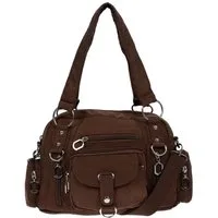 Christian Wippermann Henkeltasche Damenhandtasche Schultertasche Tasche Umhängetasche (1-tlg), Canvas Shopper Crossover Bag