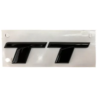 Original Audi Black Edition TT Emblem Schriftzug Logo Emblem in Schwarz glänzend für das Heck / Hinten selbstklebend