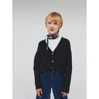 Name It Strickjacke NKFHOLLY BOXY SHORT KNIT CARD NOOS in modischer Boxy-Form, mit tiefem V-Ausschnitt, Rippstrick