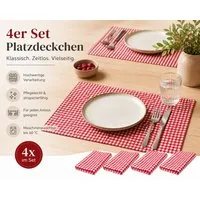texpot Platzset Tischset Platzset Landhaus Karo Baumwolle Bauernkaro Vichy, (4-St)